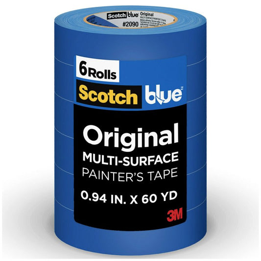 3M 1 Blue 2090-24EVP.94 in. x 60 yd. Scotch Painters Tape Value Pack-6 Pack