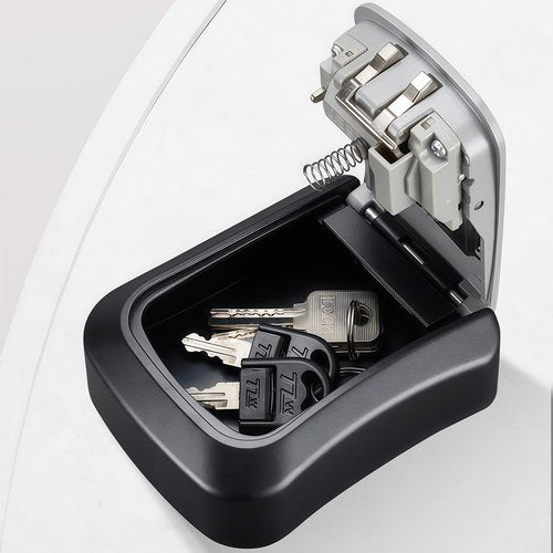 Waterproof Wall-Mounted Key Lock Box with Resettable Combination for Home, Real Estate, and Outdoor Use