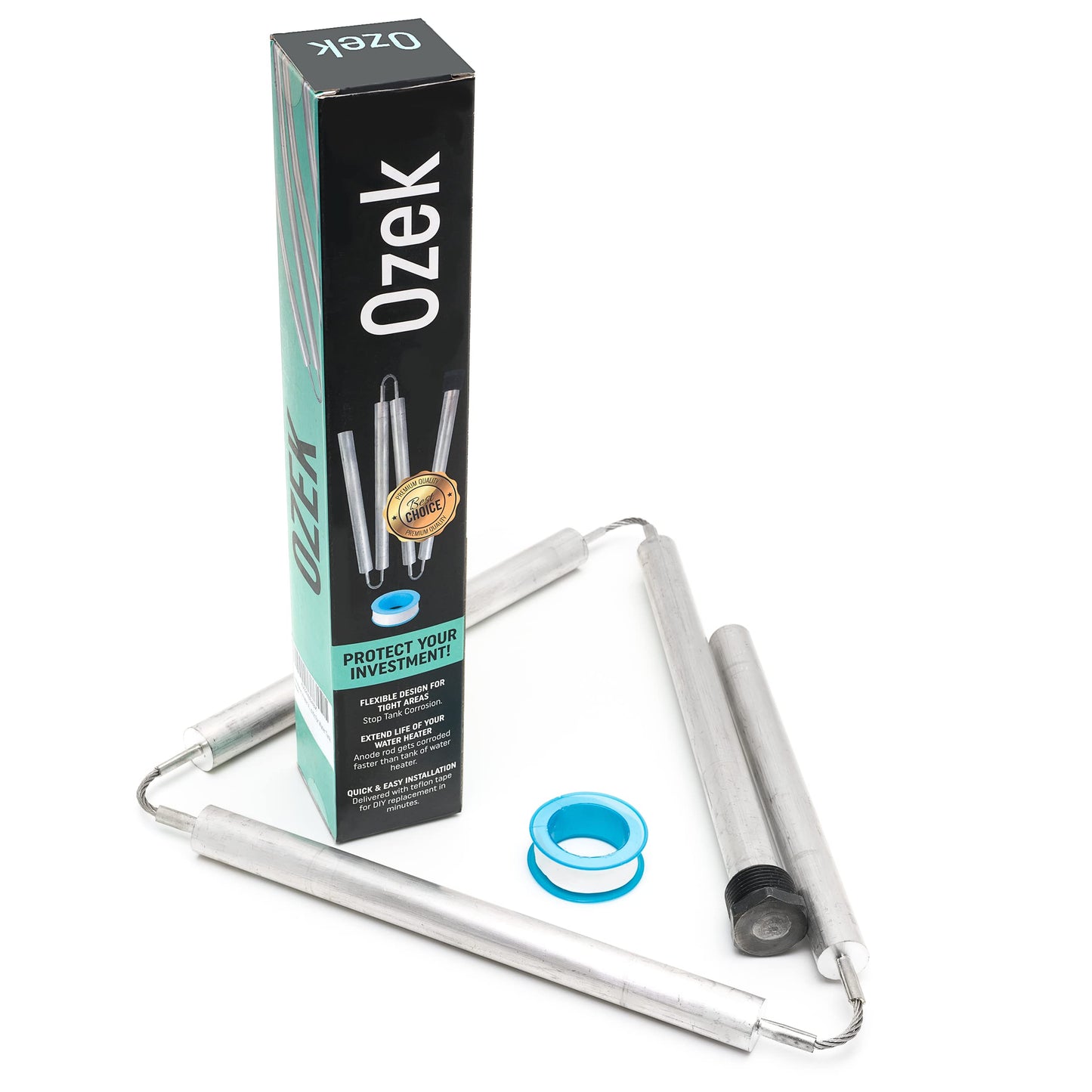 Ozek Water Heater Anode Rod – 44 inch Magnesium Flexible Anode Rod for Hot Water Heater