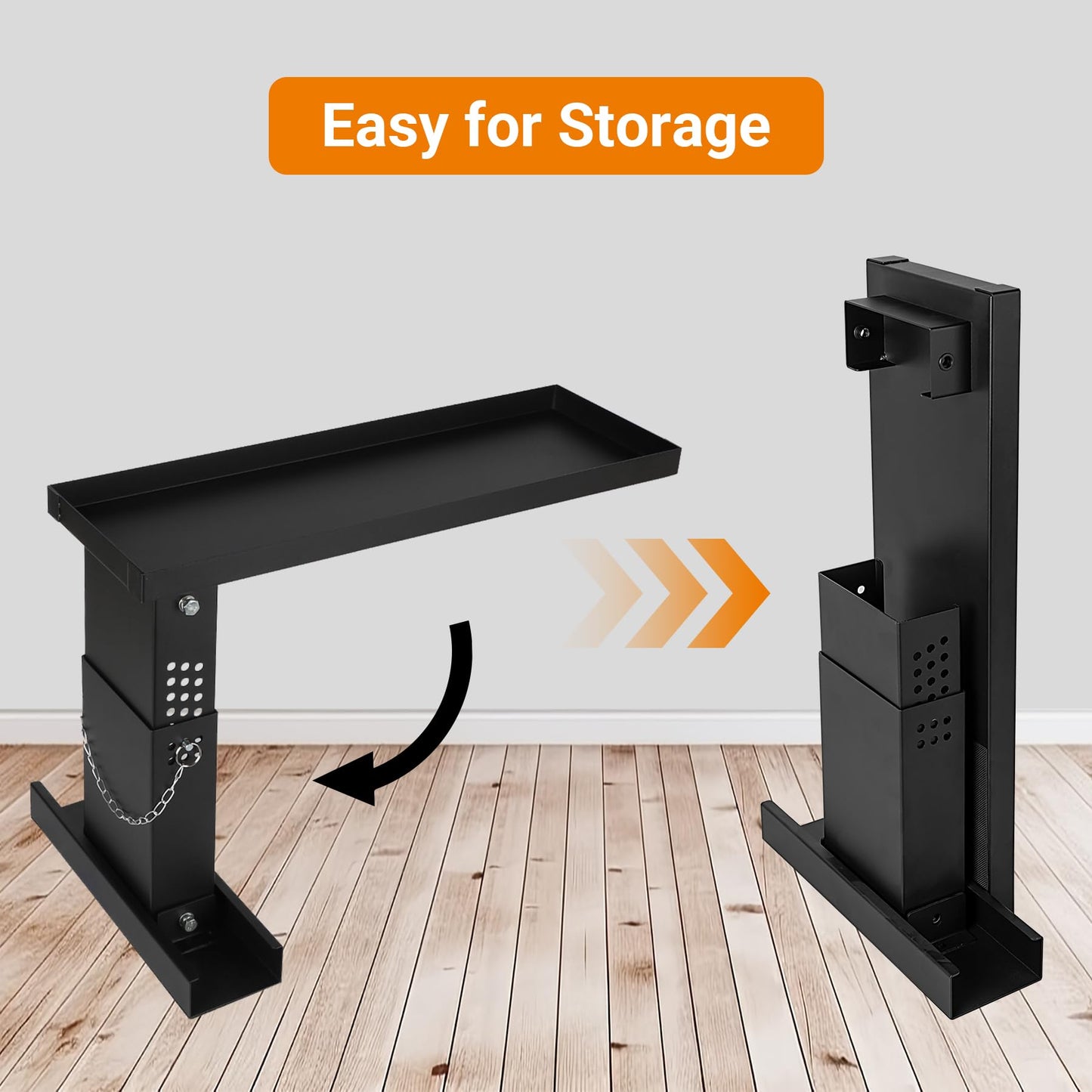 Ladder Extender for Stairs, Heavy-Duty Ladder Levelers for Extension Ladders, Non-Slip Design, 10.2"- 16.5" Adjustable Height, 23.7"L x 7.5"W Platform for Extension/Straight/Telescopic Ladders