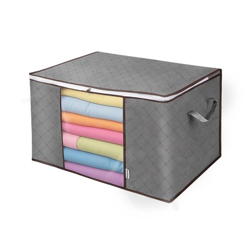 Hemikaki Non-Woven Clothes Storage Bag 90L - Large Capacity Dustproof Organizer with Clear Window for Seasonal Wardrobe
