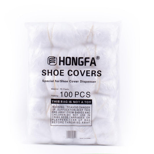 JATHIN Disposable Shoe Cover Refills for Automatic Shoe Cover Dispenser Machine, T-Buckle Shoe Cover 100 Pcs[White]