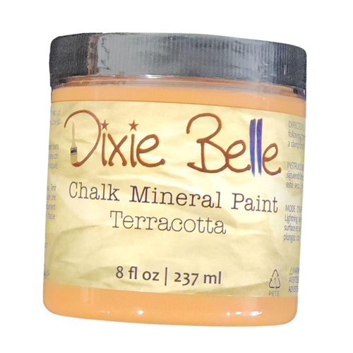 Dixie Belle Paint Company Chalk Finish Furniture Paint - Terracotta (8oz) - Matte Earthy Orange Chic Chalk Mineral DIY Furniture Paint