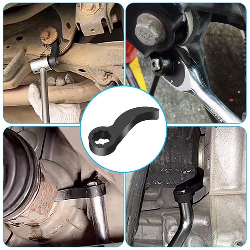 SQEJWSI 2Pcs Pry Bar Wrench Adapter & Ratchet Pry Bar Attachment for 1/2" 8pt Square Profile, Crowbar Adapter Head, Tight Space Half Shaft Removal Car Repair Tools