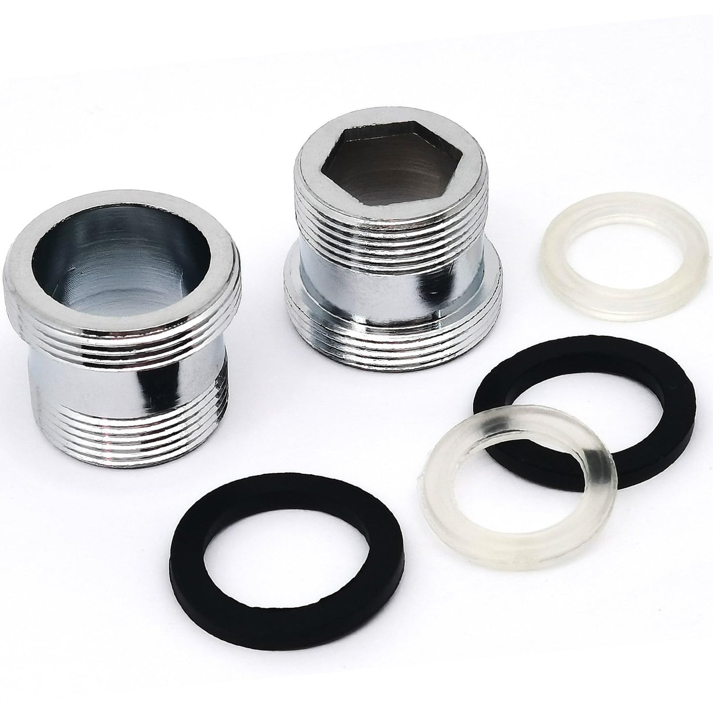 2pcs Faucet Aerator Adapter,19mm Male To 22mm Male Fine Thread Brass Sink Faucet Adapter for Connecting