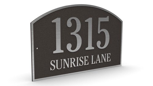 Personalized Aluminum Address Plaque – Custom House Number Sign for Outdoor Use – Weatherproof Metal Address Sign