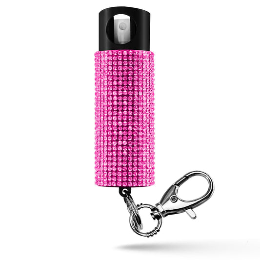 Guard Dog Security Bling it On Pepper Spray Keychain with Safety Twist Top Mini and Easy Carry Lightweight and Fashionable Maximum Police Strength OC Spray 16 Feet Range 0.5 fl oz