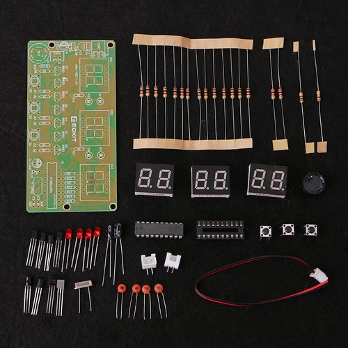 JAGTRADE Clock C51 Digital Electronic Clock Kits 6 Bits Electronic Parts and Components DIY Kit, 9.7* 4.9cm