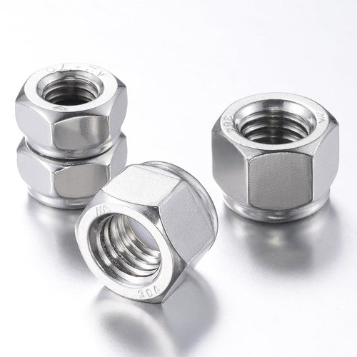 Wensilon(50pcs) M6 Self Clinching Nuts 304 Stainless Steel Self-Lock Nylon Inserted Hex Lock Nuts