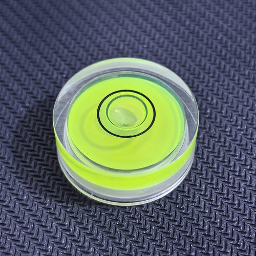 YMGBHNKJLS 4Pcs Small Circular Bubble Levels with Double Sided Adhesive Bottom Mini Little Stick-on Bubble Spirit Level Measuring Layout Tools Levels (25x10mm)