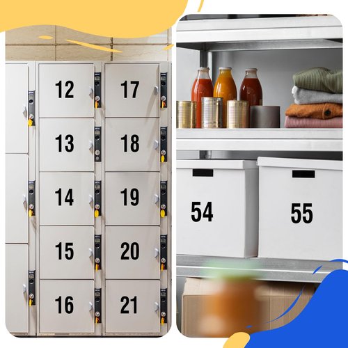 8 Sheets Mailbox Number stickers, 4 Inch Vinyl Self Adhesive Waterproof Number Stickers Large Black Reflective Address Numbers Decals for Outside Mailbox Door Signs Trucks Cars Home Business