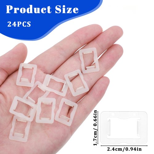 24 Pack Outlet Tighteners for Loose Outlets - Fix Wobbly Plugs & Prevent Sparks! Plastic Electrical Plug Saver Inserts, Easy No-Tool Install for Standard 2 Prong US Outlets