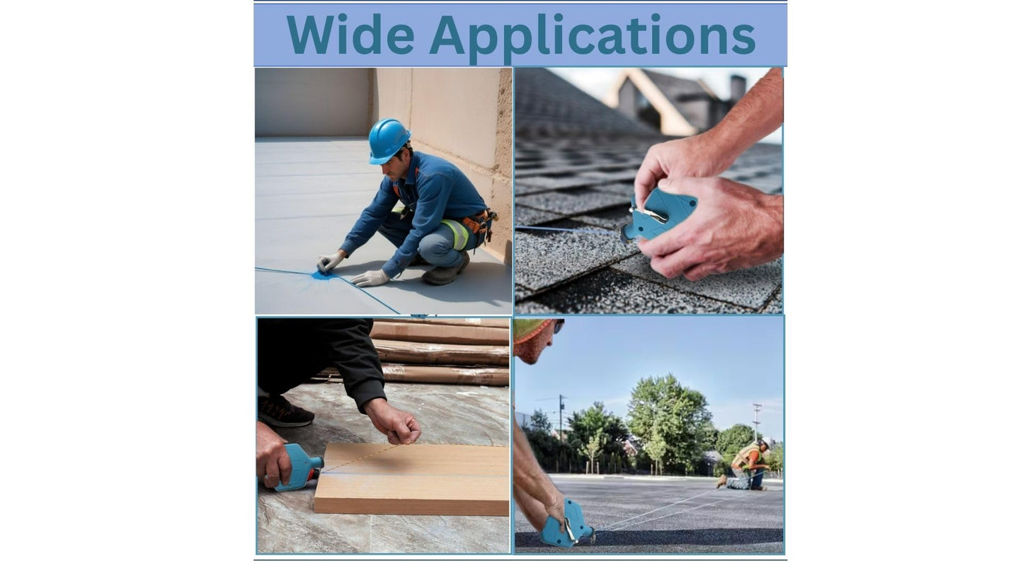 Zimpty ZY502 2-Pack 100-Foot Chalk Line Reel, 1.5mm String (Blue)