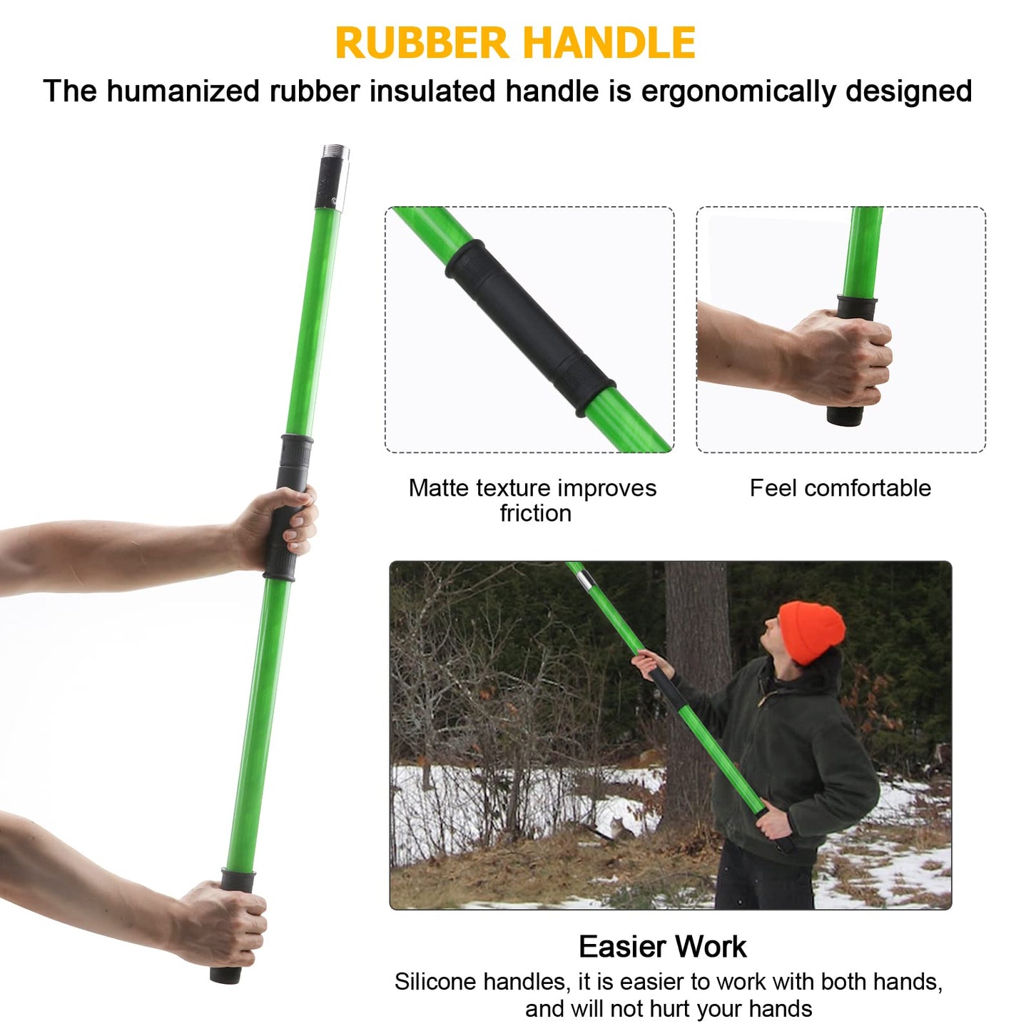 27 Feet Tree Pole Pruner Manual Branches Trimmer Tree Branch Garden Tools Loppers Hand Pole Saws Extendable Height