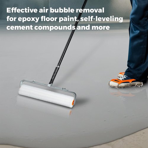 18 Inch Self Leveling Concrete Spiked Roller: HexDorn 13/20/31mm Spiked Roller for Epoxy Floor, Screeding Compound Cement Concrete Paint, Bubble Remover (20mm)