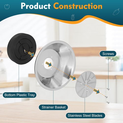 Drkerr BR-1 Mesh Filter Basket Compatible with Models JE95XL, JE98XL, BJE200XL Juicers, without motor coupling, SP0010662 Blender Basket Assembly - Ready to Use Mesh Bowl, Blade and Base
