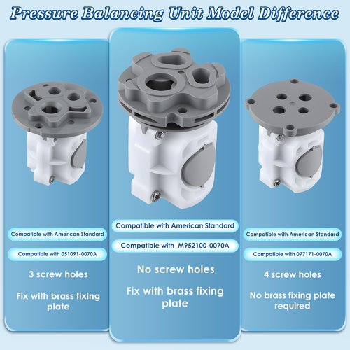 Dreyoo 1 Pack Pressure Balancing Unit Compatible with American Standard M952100-0070a, R110, R120, R115, R125 for Single Control Bath Tub and Shower Faucets Valves
