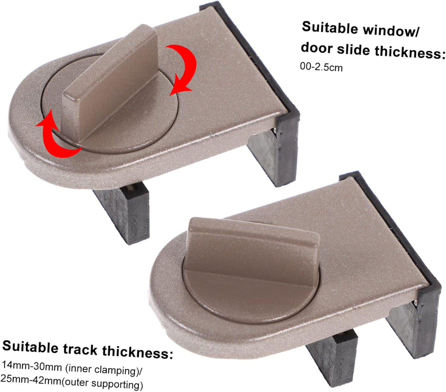 Sliding Door Lock for Boy Girl Window Safety Locks Boy Girl Easy Install Safety Non-slip Pad Thickened