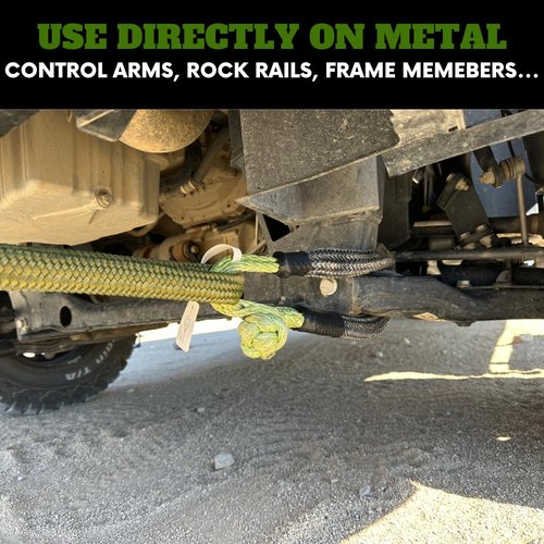 Kinetic-X Hitch Hero Soft Shackle – Heavy-Duty Synthetic Recovery Shackle for Off-Road Vehicles, Metal Edge Rated, USA-Tested, Soft Shackle Hitch Mount & Rope Shackle Kit (Multiple Sizes) (1/2")