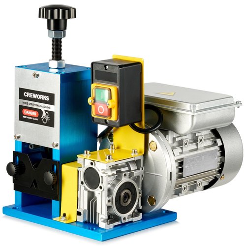 CREWORKS Electric Wire Stripper Machine, 0.06"-1" Automatic Wire Stripping Machine, Wire Stripping Tool for 1.5-25 mm Scrap Wire, 5 Channel Copper Wire Stripper Power Tool for Leftover Cable Recycling