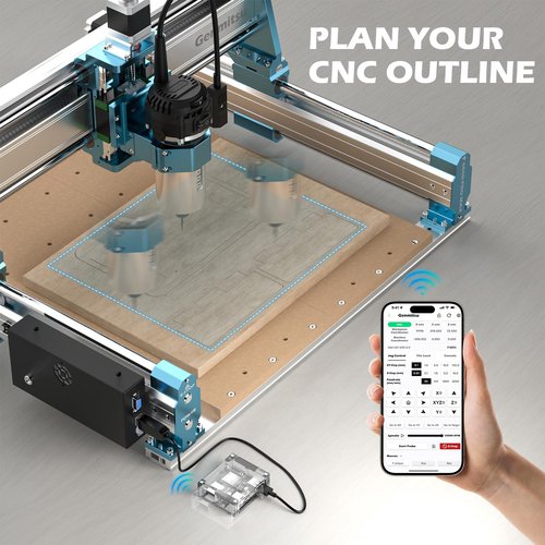 Sain Smart Genmitsu GGW-USB Wireless Wi-Fi Module Kit with USB Port, App G-Code Sending, Remote Control and Monitor CNC Milling Machine Offline Controller for all CNC Machine
