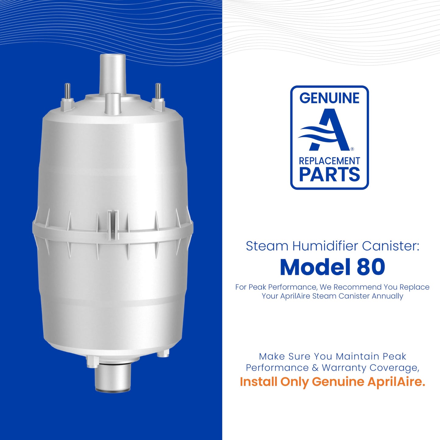 AprilAire 80 Replacement Canister for AprilAire Steam Humidifier Models 800, 801, 865, and 866 (Pack of 1)