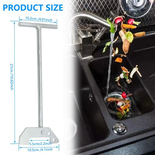 Kujunpao Garbage Disposer Unjamming Wrench Compatible for Moen Garbage Disposals,Conveniently Removes Kitchen Sink Clogs and Clutter from Above The Sink