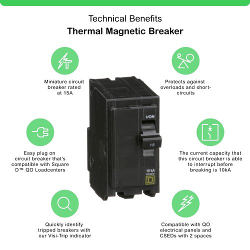 Square D by Schneider Electric Square D - QO 15 Amp Two-Pole Circuit Breaker