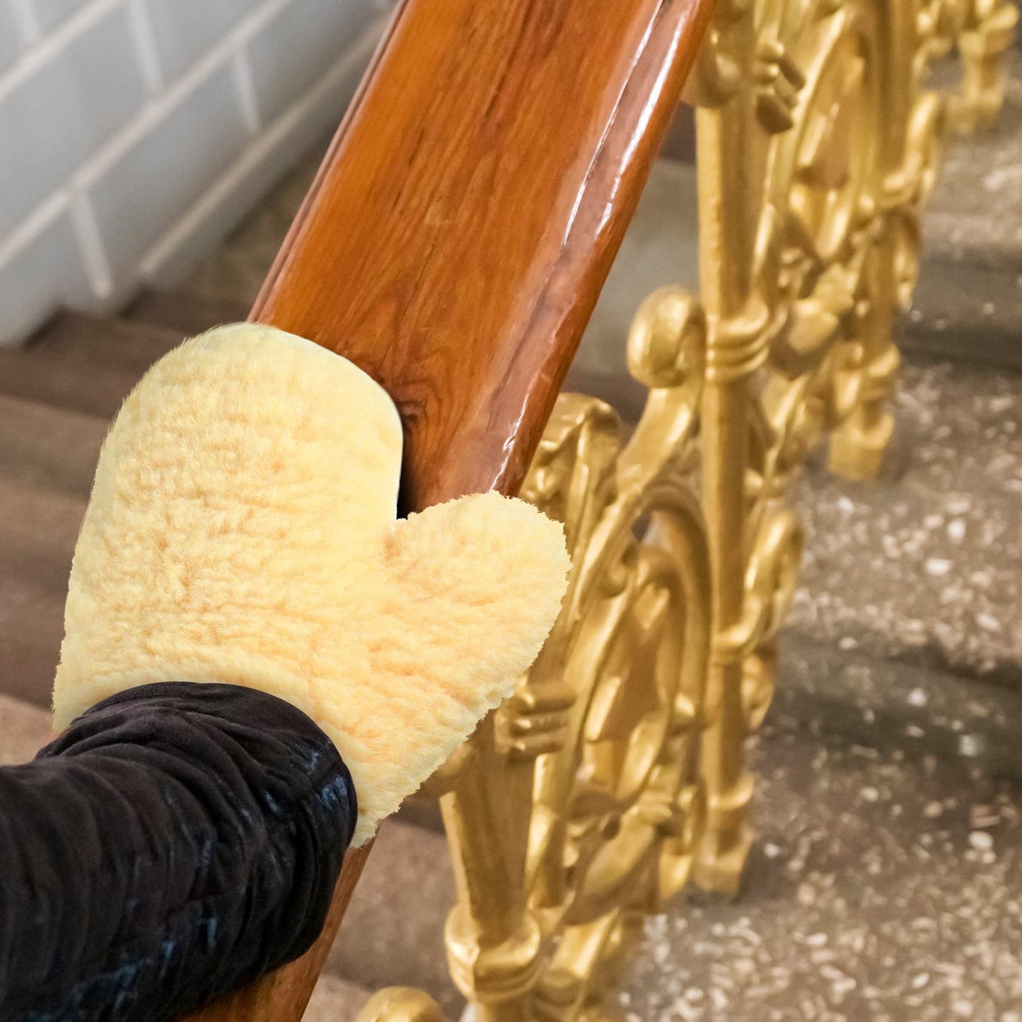 Yungyan 6 Pcs Paint Mitt Gloves for Painting Railing Pipe Fence with Thumb,painters Mitt Dusting Gloves Deck Stain Applicator for Cleaning