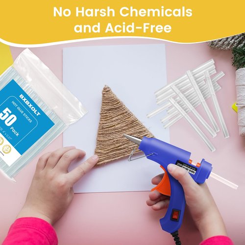 Hot Glue Sticks, 4" x 0.27inches/0.7cm Diameter (50 Pcs) - Clear Mini Glue Sticks for DIY, Crafting, Classroom Projects, Compatible with Most Mini Glue Guns