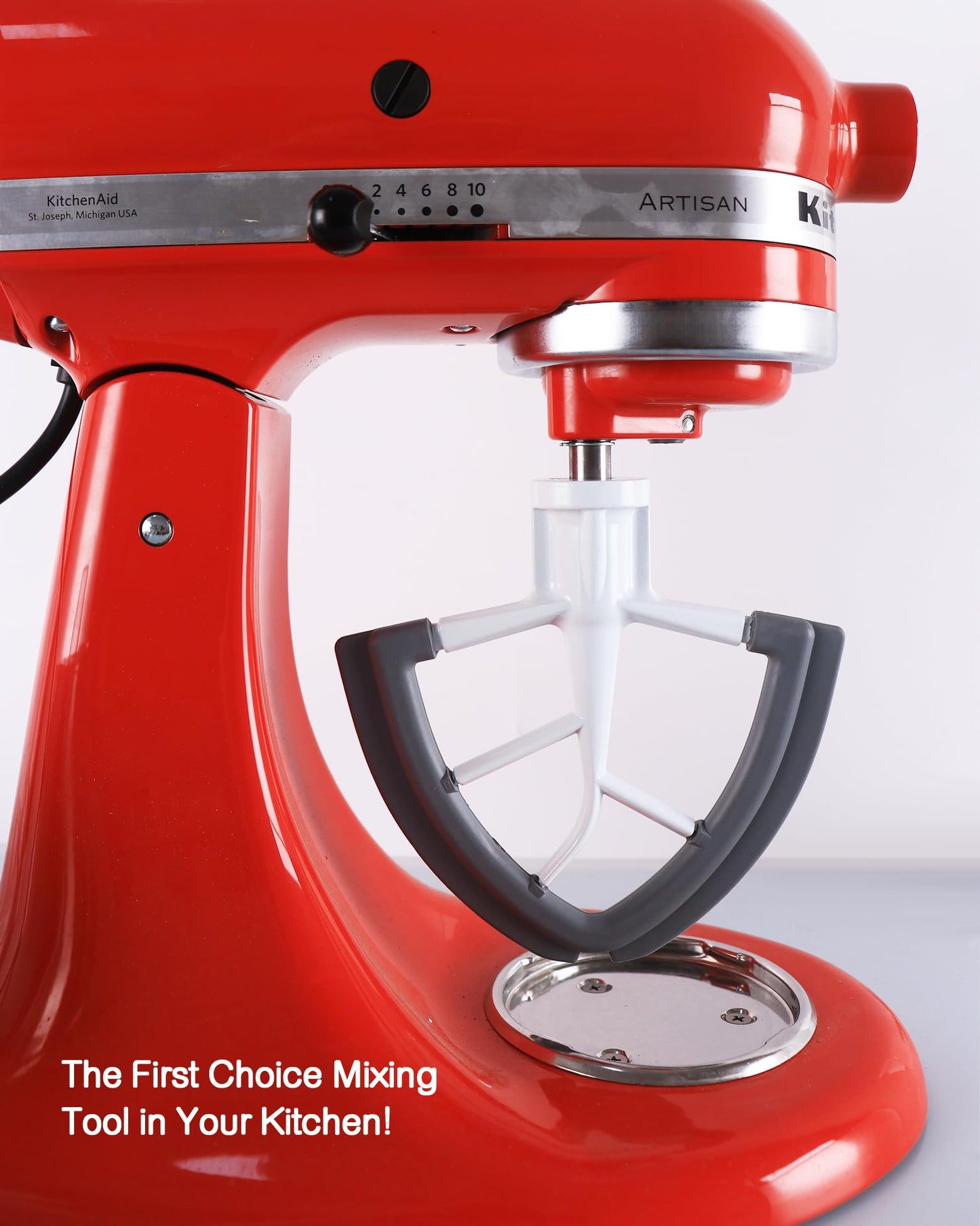 MEET JUICE Flex Edge Beater Work for KitchenAid Mixer Attachments, Compatible with 4.5-5 Quart Tilt-Head Stand Mixers, kitchenAid Paddle with Scraper, Flexible Silicone Edges