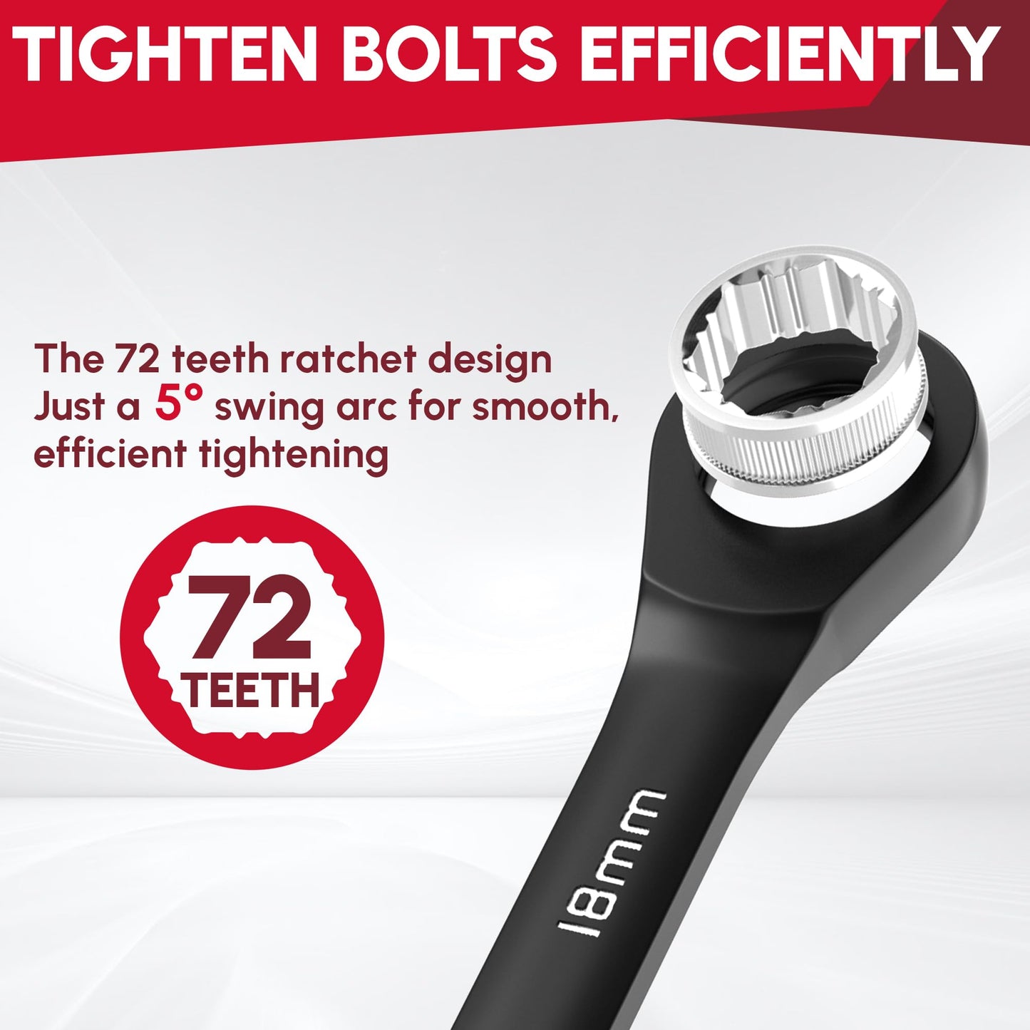 ARROW 24PCS Ratcheting Wrench Set Metric and Standard, Anti-Slip 6-18mm & 1/4"-3/4" Combination Ratchet Wrench Set with 2 Magnetic Tool Holders, CRV Material, 72-Teeth, Easy to Carry & Store