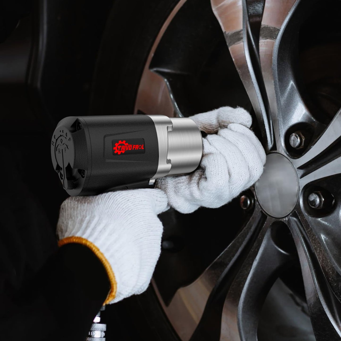 Trivd Frol Air Impact Wrench 1/2" - 1/2 Inch Impact Gun 1/2 Drive, 1500Ft-lbs, 8000RPM High Torque Impact Wrench, Weight 4.74 lb, 1/2 Air Impact Gun for Auto Repair, Tire Shop