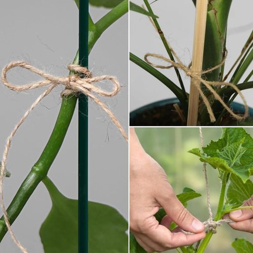 328 Feet Natural Jute Twine, 2mm Twine String for Crafts, Gift Wrapping, Gardening, Climbing Plant, Tie Floristry, Packing Decor