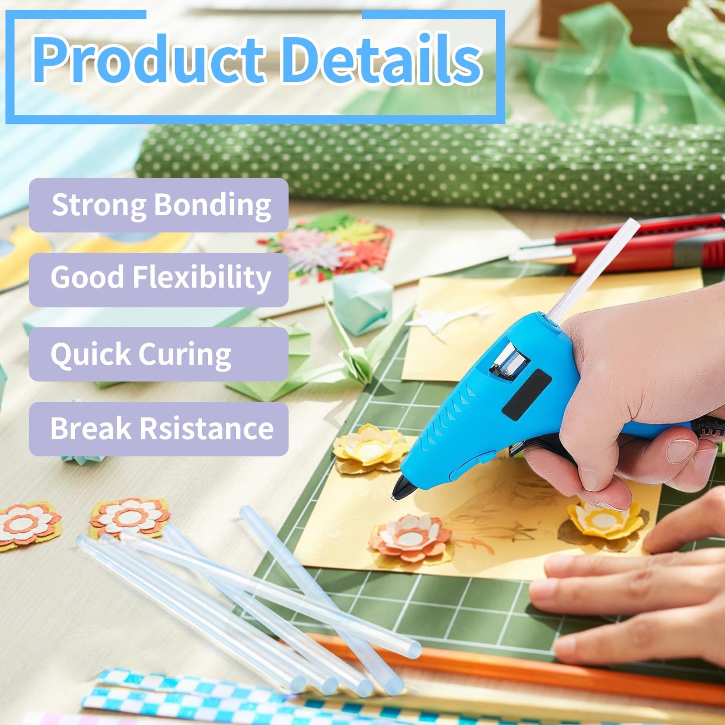 90 Pcs Mini Hot Glue Sticks, Clear Glue Gun Sticks for Metal, Wood, Glass DIY Art Craft & School Projects Craft, Bond (4" X 0.27")