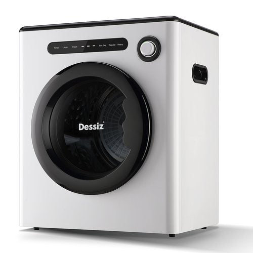 Dessiz 11LBS Compact Dryer 950W Portable Clothes Dryer Machine for Small Spaces, RVs and Apartments - Quiet, Sturdy ，Easy to Use and LED Display