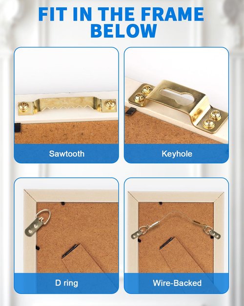 Drywall Picture Hanging Hooks Claw: 15Pcs 40lb Large Wall Picture Frame Hangers - Art Hanging No Damage Heavy Duty Mirror Photo Poster Painting Hanger Hardware Kit - Claw for Decor Room