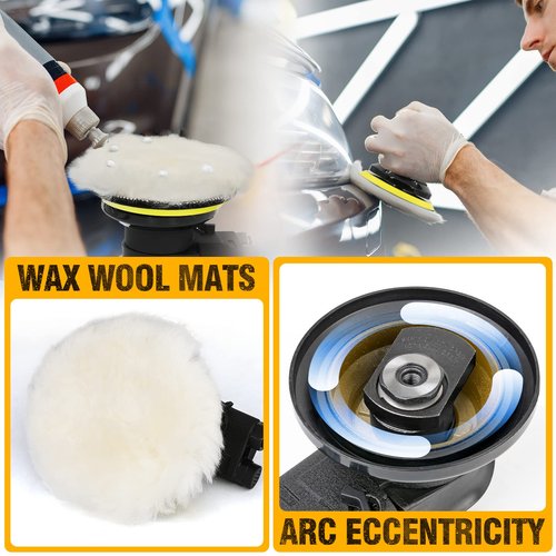 Autolock 6 Inches Air Random Orbital Sander, Pneumatic Palm Car Sanders For Wood Polisher Metal, Auto Body Work, Da Sanders, Dual-action Sander