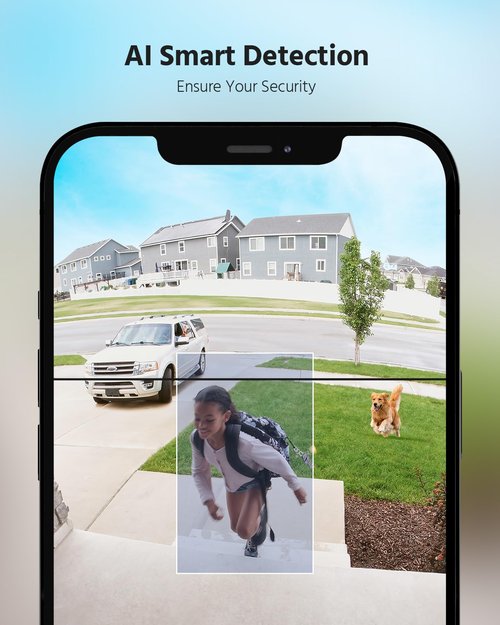 ANNKE Wireless Doorbell Camera, 9000mAh Battery, 2K Video Doorbell, 2 Way Audio, Night Vision, 24/7 Recording, 190° Wide Angle View, AI Motion Detection, Cloud Storage, Alexa, Easy Installation