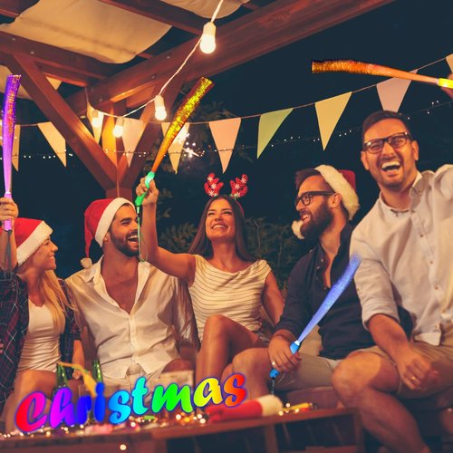 BouQuw 50 Pack Glow Sticks Mardi Gras Party Supplies ,3 Models Flashing Sticks, Fiber Optic Wands Light up Sticks Fit New Years Eve Party Supplies 2025 Wedding Birthday Christmas valentine's day (50)