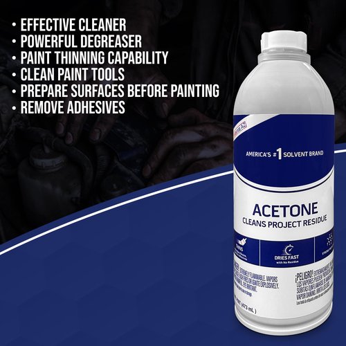 Acetone Pure for Cleaning - Centaurus AZ 100% Pure Acetone – 16Oz - Commercial Acetone - Acetone for Paint Thinning and Degreasing Tools