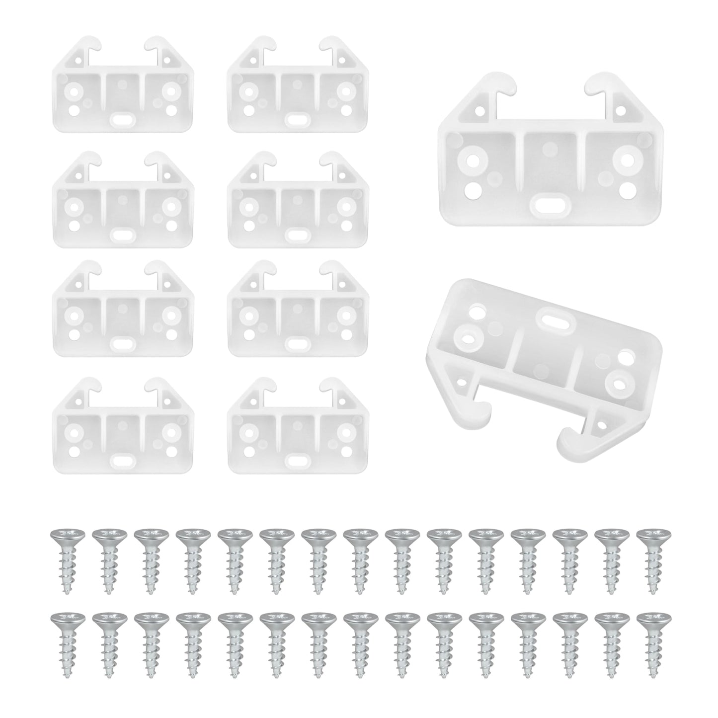 Drawer Guides with Screws Plastic Drawer Track Rail Guide Brackets for Dresser Cabinet Closet Drawers,10 Pcs