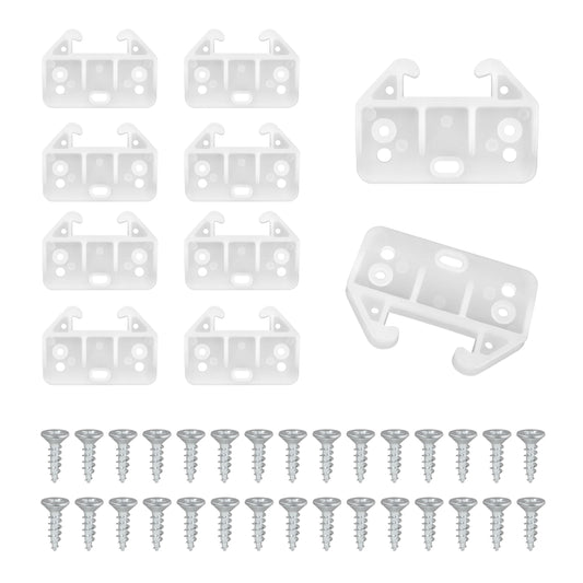 Drawer Guides with Screws Plastic Drawer Track Rail Guide Brackets for Dresser Cabinet Closet Drawers,10 Pcs