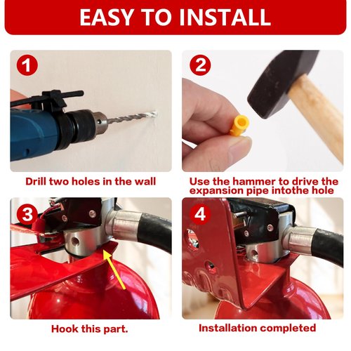 Fire Extinguisher Mounts & Brackets,4 Pack Fire Extinguisher Brackets and Holders, Fire Extinguisher Wall Hook Holder Hanger for 5-10 lb fire Extinguisher Mount