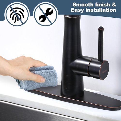 Faucet Plate, ALEASHA Kitchen Sink Cover Stainless Steel Plate for 1 or 3 Hole Bathroom or Kitchen Sink Faucet 10 Inch Escutcheon Hole Covers, Oil Rubbed Bronze