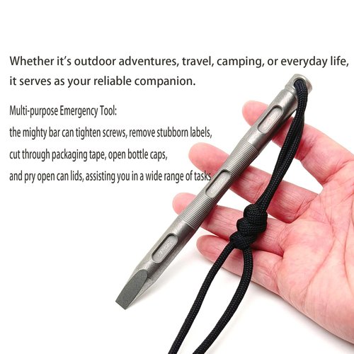 Titanium alloy pry bar EDC multifunctional outdoor tool pry bar personalized waist hanging pry bar