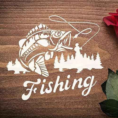 Fishing Stencils Wall Stencils Template Reusable Spray PaintStencils for Craft Painting On Wood Craft Canvas Walls Wood Furniture Decorations DIY Scrapbooking