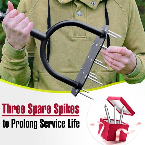 Jardineer Lawn Aerator Spike Aerating Tool, Updated 36" Taller Manual Grass Aerator Tool with 12 Stainless Spikes, Yard Aerator Tool for Compact Soil
