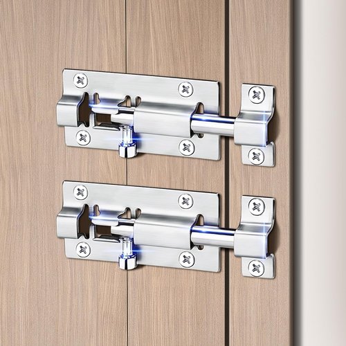 2 Pack Barrel Bolt Latch, 3 Inches Stainless Steel Slide Latch Lock, Premium Door Bolt Lock for Door, Cabinets, Windows