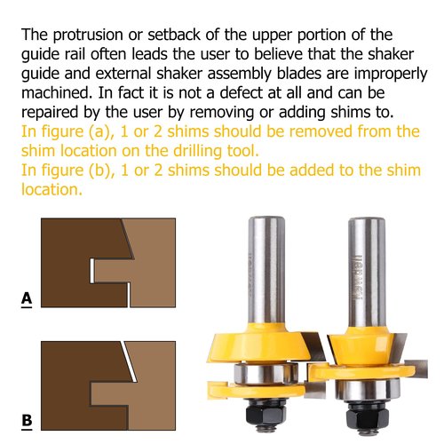Shaker Rail and Stile Router Bits, Newdeli 1/2 Inch Shank Tongue and Groove Router Bit, Professional Carbide Milling Cutters for Woodworking for Cabinet Door